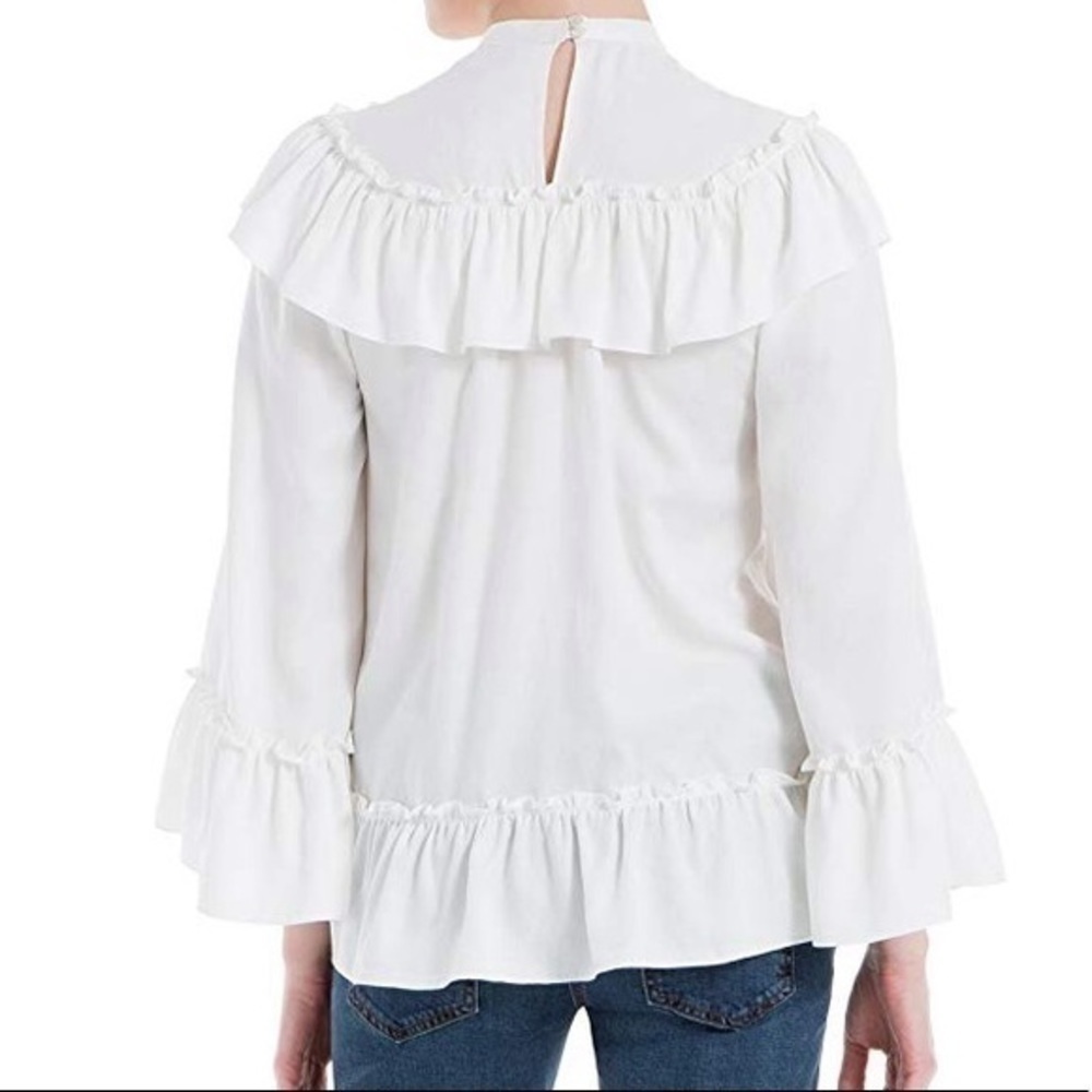 MAXSTUDIO Ruffled Top sz M - Picture 3 of 3